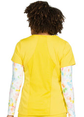 Zavate Ava Therese 1084 Ava Knit Back Women's 2-Pocket STRETCH Scrub Top Blazing Yellow