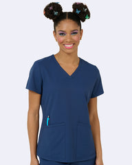 Zavate Studio 1165 Focus V-Neck Women's 2-Pocket STRETCH Scrub Top