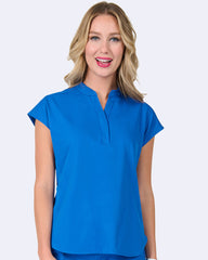 Zavate Ava Therese 1176 Piper Women's 2-Pocket STRETCH Scrub Top Royal