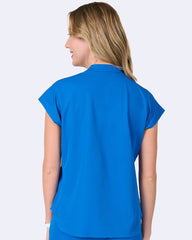Zavate Ava Therese 1176 Piper Women's 2-Pocket STRETCH Scrub Top Royal