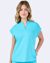 Zavate Women's 1189 1-Pocket STRETCH Dynamic Top Turquoise