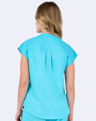 Zavate Women's 1189 1-Pocket STRETCH Dynamic Top Turquoise