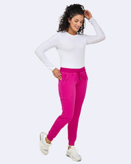 Zavate Ava Therese 3080 Women's 6-Pocket STRETCH Smile Face Elastic Waistband Cargo Jogger Scrub Pants