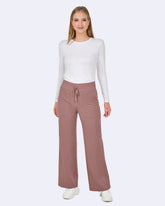 Zavate Ava Therese 3085 Avery Women's 6-Pocket High Waist Cargo Wide Leg Scrub Pants Mocha
