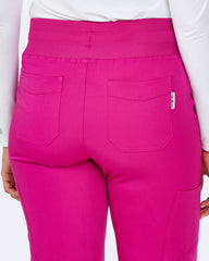 Zavate Ava Therese Avery Women's 6-Pocket STRETCH High Waist Cargo Wide Leg Scrub Pants