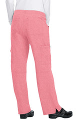 Koi Basics Holly Women's 8-Pocket Stretch Cargo Scrub Pants Heather Soft Pink
