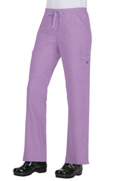 Koi Basics Holly Women's 8-Pocket Stretch Cargo Scrub Pants Lavendar Bloom