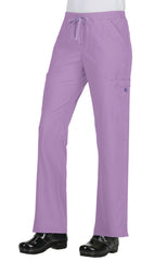 Koi Basics Holly Women's 8-Pocket Stretch Cargo Scrub Pants Lavendar Bloom