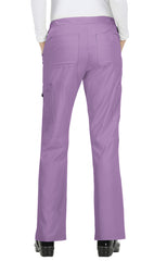 Koi Basics Holly Women's 8-Pocket Stretch Cargo Scrub Pants Lavendar Bloom