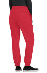 Koi Basics Gemma Women's 5-Pocket Stretch Jogger Heather Red