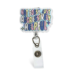 Outside the Box Not Bossy Acrylic ID Badge Holder