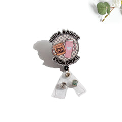 Outside the Box Kinda Bougie Kinda Broke Acrylic ID Badge Holder