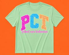 Neon Leopard Patient Care Tech Credential Tee