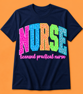 Neon Leopard Licensed Practical Nurse Tee
