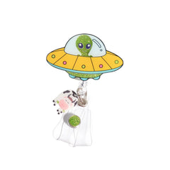 Outside the Box Glitter UFO Acrylic ID Badge Holder