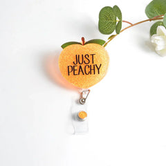 Outside the Box Glitterific Just Peachy ID Badge Holder