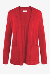 koi Essentials Kori Women's 2-Pocket Open Front Rib Knit V-Neck Scrub Cardigan