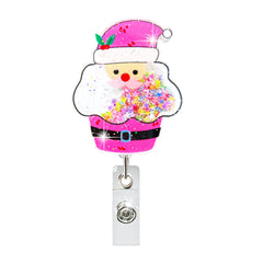 Outside the Box Santa Shaker ID Badge Holder