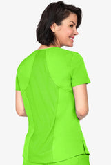 Zavate Ava Therese 1084 Ava Knit Back Women's 2-Pocket STRETCH Scrub Top Electric Green
