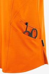 Zavate Ava Therese 1084 Ava Knit Back Women's 2-Pocket STRETCH Scrub Top Orange Glow