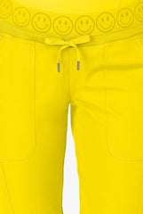 Zavate Ava Therese Women's 6-Pocket STRETCH Smile Face Elastic Waistband Cargo Jogger Scrub Pants