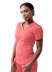Women's Modern V-Neck Scrub Top Rapture Rose