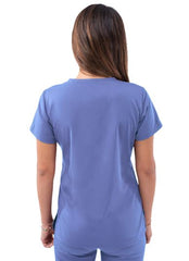 Adar Pro Women’s Sweetheart V-neck Scrub Top Ceil Blue