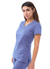 Adar Pro Women’s Sweetheart V-neck Scrub Top Ceil Blue
