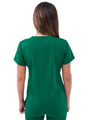 Adar Pro Women’s Sweetheart V-neck Scrub Top Hunter Green