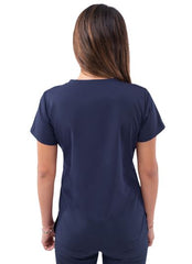 Adar Pro Women’s Sweetheart V-neck Scrub Top Navy Blue