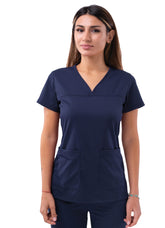 Adar Pro Women’s Sweetheart V-neck Scrub Top Navy Blue