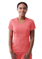 Women's Modern V-Neck Scrub Top Rapture Rose
