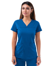 Adar Pro Women’s Sweetheart V-neck Scrub Top Royal Blue