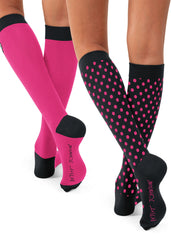 Betsey Johnson 2-pack Polka Butterfly Compression Socks