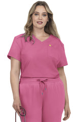 Koi Cureology Aura Women's 2-Pocket V-Neck Scrub Top Carnation Pink