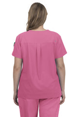 Koi Cureology Aura Women's 2-Pocket V-Neck Scrub Top Carnation Pink