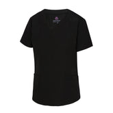 Natural Uniforms Women's Scrub Top 2 Pocket Ultra Cool Stretch Top Black