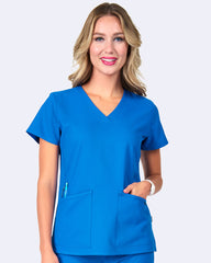 Zavate Studio 1165 Focus V-Neck Women's 2-Pocket STRETCH Scrub Top