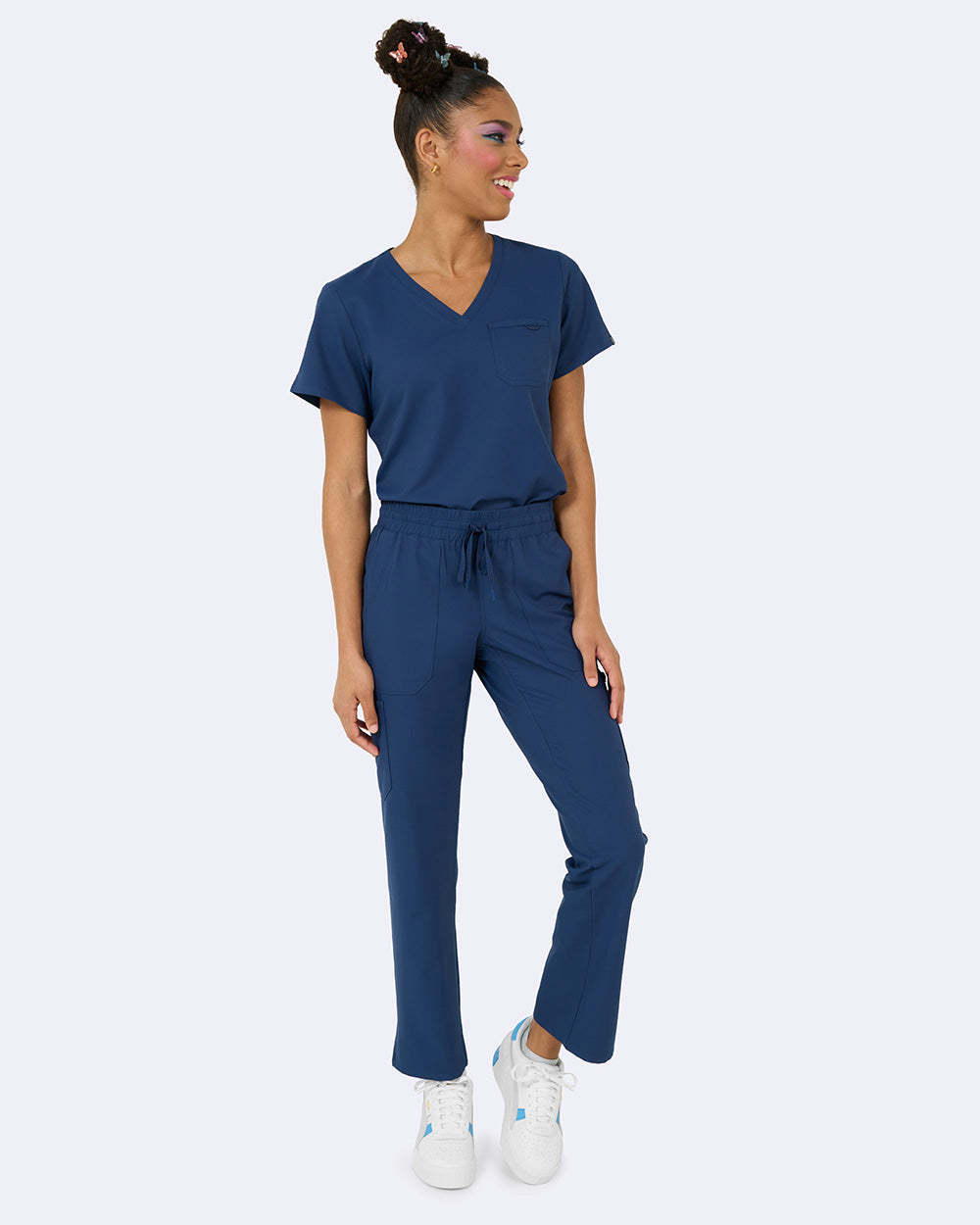 Zavaté Women's 1169 1-Pocket Elevate Tuck-In Top Navy