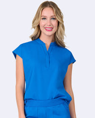 Zavate Ava Therese 1176 Piper Women's 2-Pocket STRETCH Scrub Top Royal