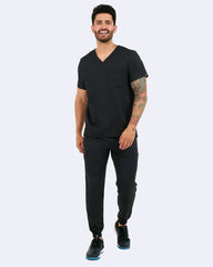 Zavate Men’s 1 Pocket Trailblazer Scrub Top 1197 Black