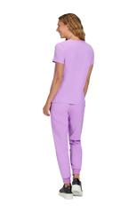 Koi Basics Becca Women's 4-Pocket Stretch Scrub Top Lavendar Bloom