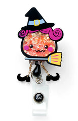 koi Candy Corn Witch Shaker ID Badge Reel