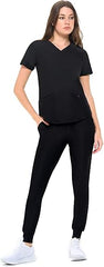 Natural Uniforms Women's 4 Pocket Ultra Cool Stretch Jogger Pants Black