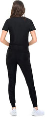 Natural Uniforms Women's 4 Pocket Ultra Cool Stretch Jogger Pants Black