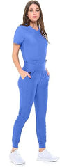 Natural Uniforms Women's 4 Pocket Ultra Cool Stretch Jogger Pants Ceil Blue