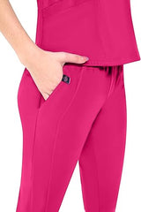 Natural Uniforms Women's 4 Pocket Ultra Cool Stretch Jogger Pants Hot Pink