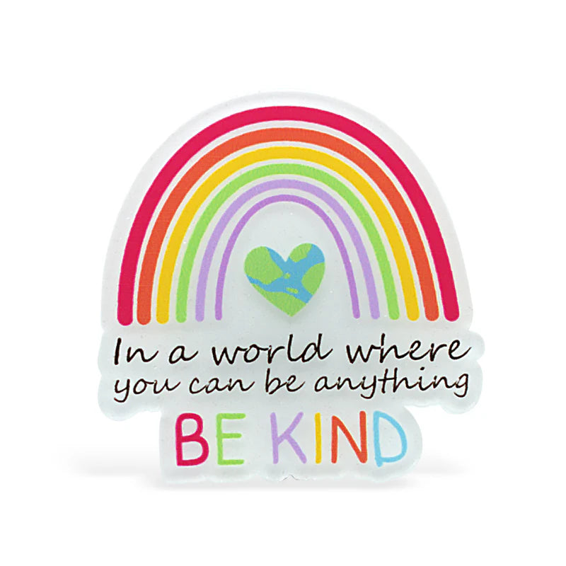 Outside the Box In A World Where You Can Be Anything Acrylic ID Badge Holder