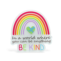 Outside the Box In A World Where You Can Be Anything Acrylic ID Badge Holder