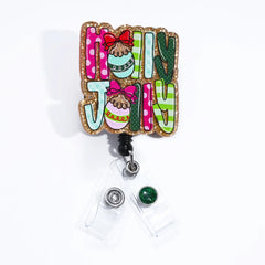 Outside the Box Holly Jolly Acrylic ID Badge Holder